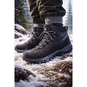 Merrell Mens 14W Insulated Hiking Boots M-Select Warm Grip Black